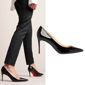 Christian Louboutin Kate 85mm Patent Leather Pump Black Size 42